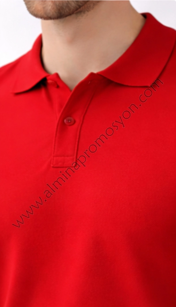 Kırmızı Polo Yaka Tişört (Baskısız)