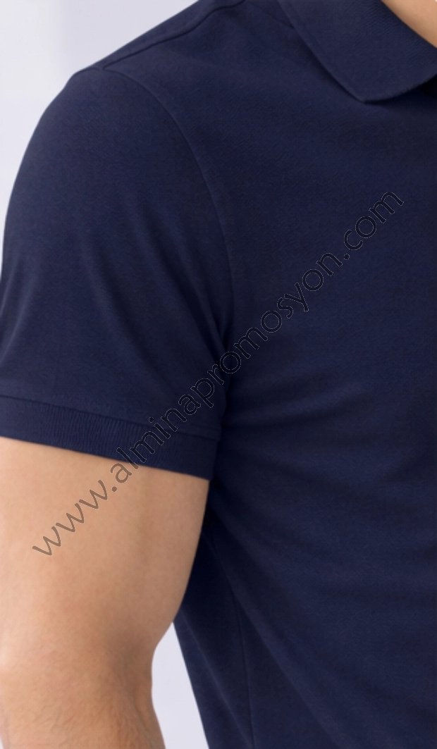 Lacivert Polo Yaka Tişört (Baskısız)