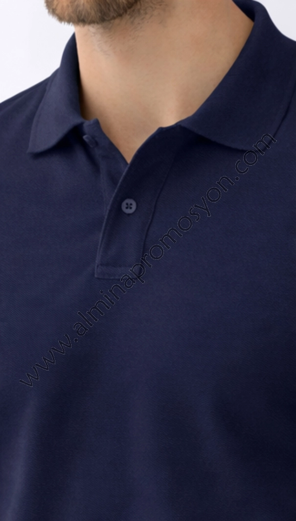 Lacivert Polo Yaka Tişört (Baskısız)