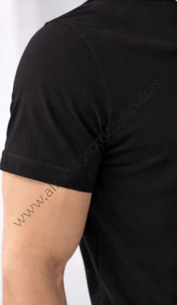Siyah Polo Yaka Tişört (Baskısız)