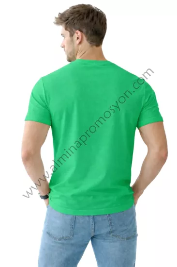 Promosyon Yeşil V Yaka Tişört