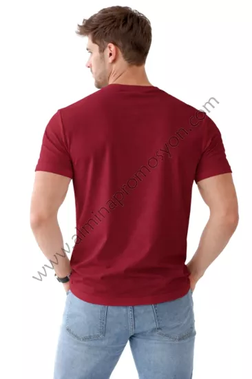 Promosyon Bordo V Yaka Tişört