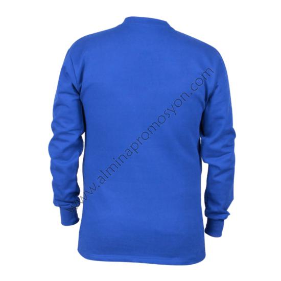 Promosyon Toptan Sweatshirt Saks Mavi