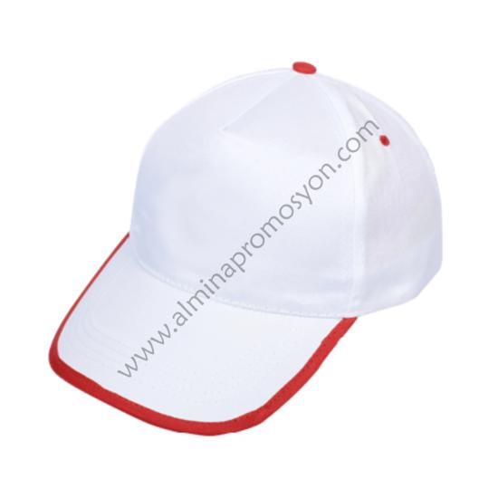 Toptan Promosyon Kırmızı Biyeli Şapka