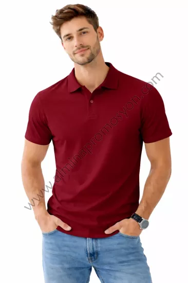 Promosyon Bordo Polo Yaka Tişört