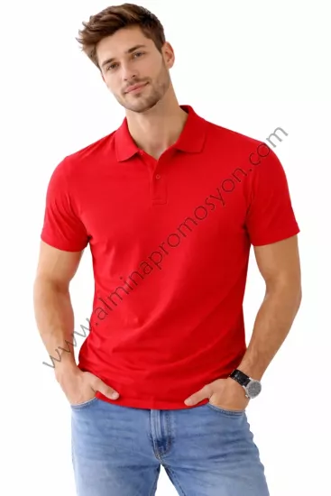 Promosyon Kırmızı Polo Yaka Tişört