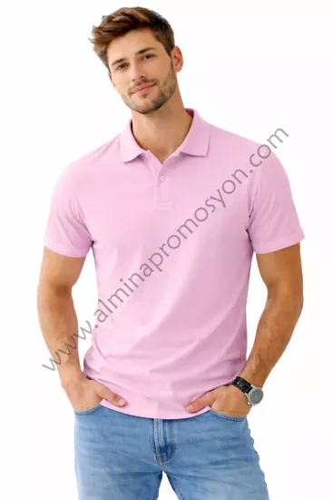 Promosyon Pembe Polo Yaka Tişört