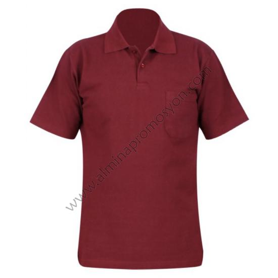 Toptan Polo Yaka Bordo Tişört