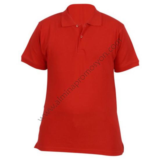 Toptan Polo Yaka Kırmızı Tişört