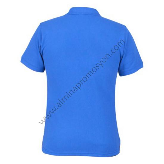 Toptan Polo Yaka Mavi Tişört