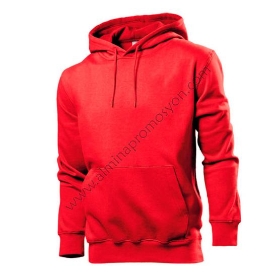 Toptan Kapüşonlu Sweatshirt Kırmızı