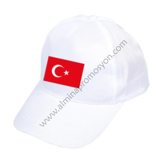 Toptan Promosyon Türk Bayrağı Baskılı Şapka