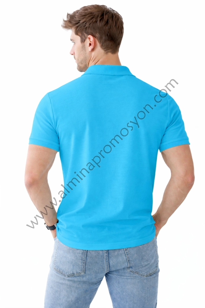 Turkuaz Polo Yaka Tişört (Baskısız)