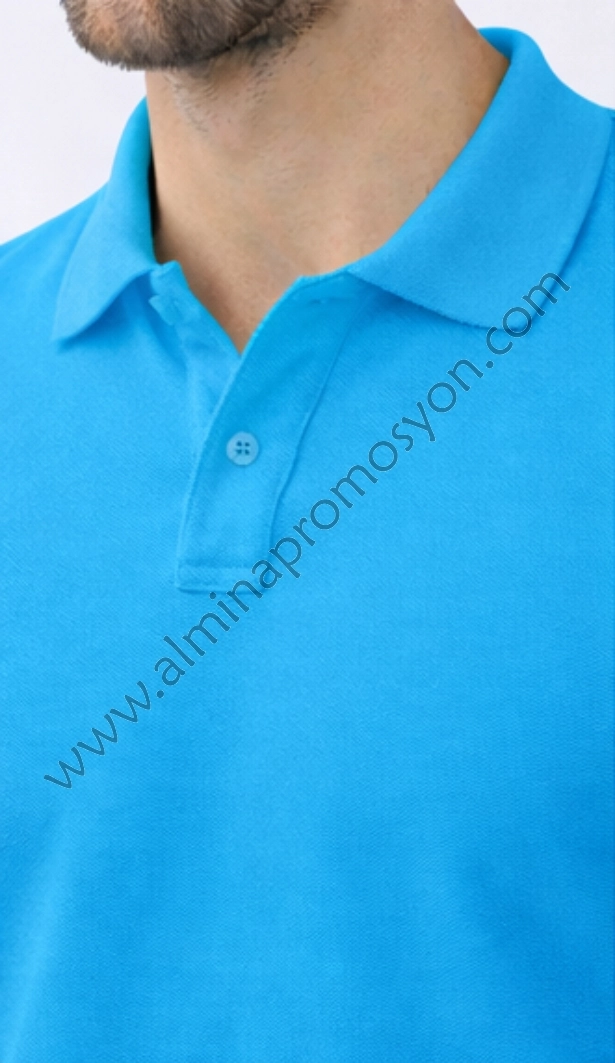 Turkuaz Polo Yaka Tişört (Baskısız)
