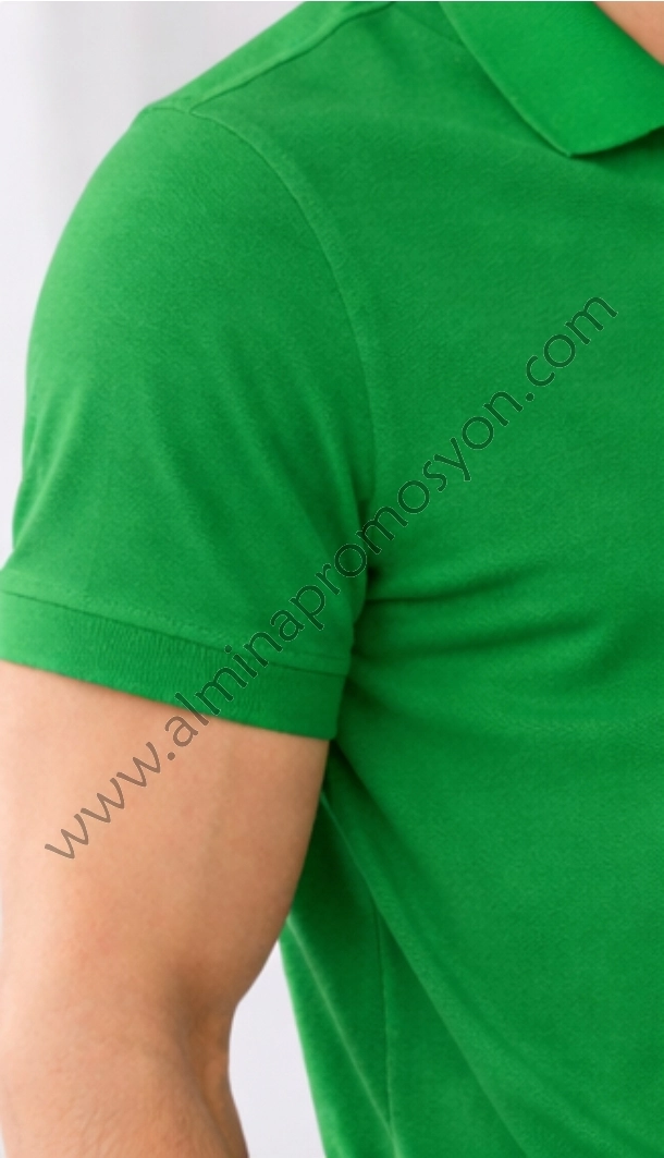 Yeşil Polo Yaka Tişört (Baskısız)