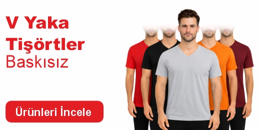 Toptan V Yaka Tişörtler